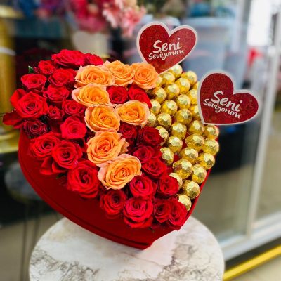 harfli çikolatalı buket